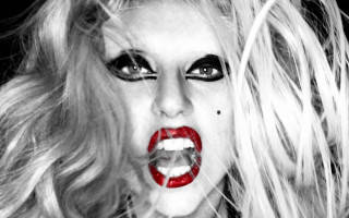 Blonde woman popart redlips monochrome - woman free wallpaper