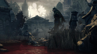 Dark fantasy man castle bloodborne - a black suit free wallpaper