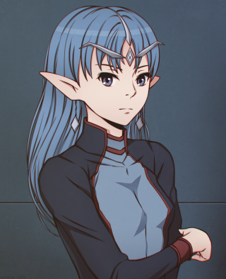 Cartoon character blue hair blue 3 - a blue background free wallpaper
