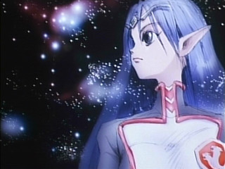 Blue haired girl starry sky - blue hair free wallpaper