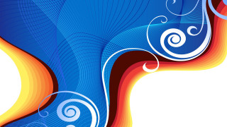 Blue orange abstract background swirls - swirl free wallpaper