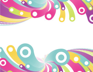 Colorful background white space swirl - surreal free wallpaper