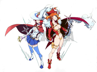 Anime characters sword cape hat - two anime character free wallpaper