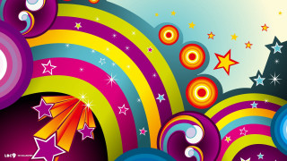 Colorful background stars rainbow clock - david ramsay hay free wallpaper