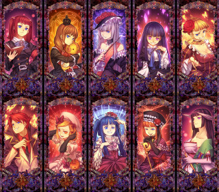 Anime girls hair colors styles - tarot card free wallpaper