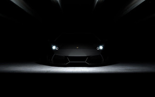 Black sports car dark room 13 - the hood free wallpaper for desktop