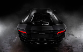 Black sports car hood up 2 - fog free wallpaper