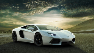 White sports car cloudy sky 17 - a road under a cloudy sky free wallpaper