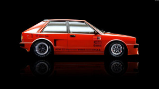 Red car black background reflection - a reflection free wallpaper