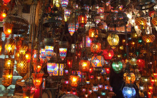Colorful lights store ceiling person - egyptian art free wallpaper