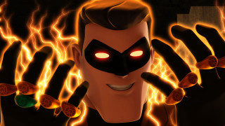 Cartoon character glowing eyes red - eye free wallpaper