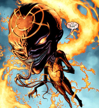 Weird face fire head comic - alan davis free wallpaper