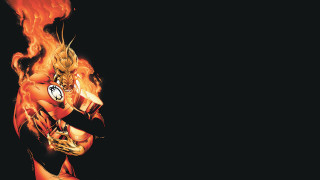 Woman fire suit clock flame - her chest free wallpaper