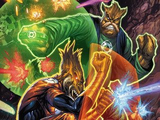 Giant creature attacks man green - a green suit free wallpaper