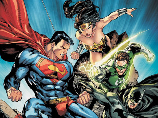 Superheroes fighting woman red cape - a red cape free wallpaper