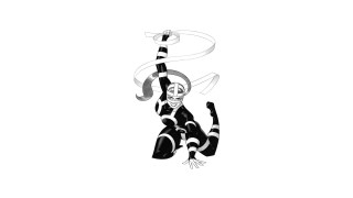 Woman black white striped outfit - outfit free wallpaper