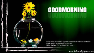 Vase flowers good morning quote - the side of free wallpaper