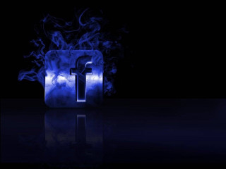 Blue fire letter reflection dark - a reflection free wallpaper
