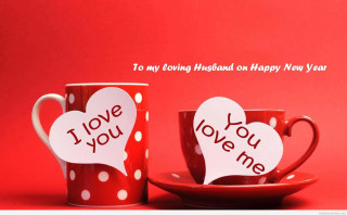 Red hearts cups love message - heart free wallpaper