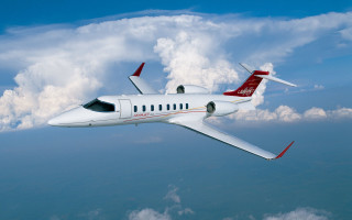 Small white airplane cloudy sky - end free wallpaper