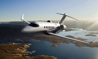 Small plane flying water mountain - a few boat free wallpaper