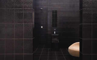 Bathroom black tiled wall white - a bathroom free wallpaper