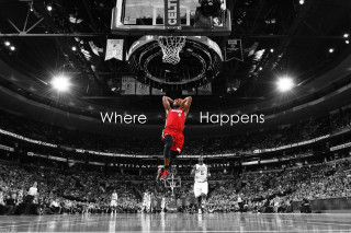 Basketball player jumping dunk stadium 2 - a basketball player free wallpaper