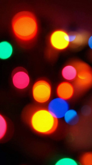 Blurry lights dark background bokeh - free light wallpaper