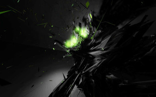 Black green abstract background green - the middle of it free wallpaper
