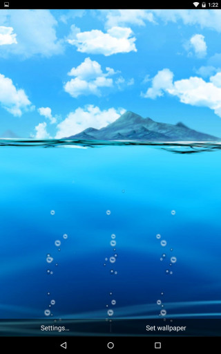 Blue ocean sky clouds background - a blue ocean free wallpaper