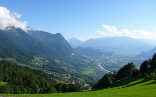 Valley river mountains clouds sky 3 - heidelberg school free wallpaper