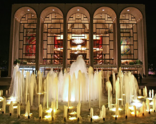 Fountain lights building nighttime clock - cherryl fountain free wallpaper
