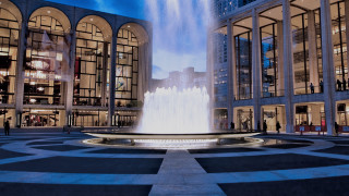 Fountain plaza people nighttime buildings - cherryl fountain free wallpaper