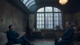Two men sitting room large - two man free wallpaper