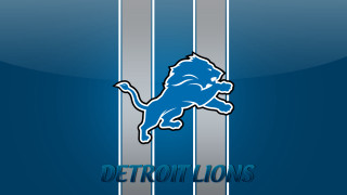 Detroit lions logo blue background - silver free wallpaper