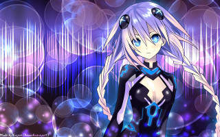 Anime girl long hair blue 6 - a manga drawing free wallpaper for desktop