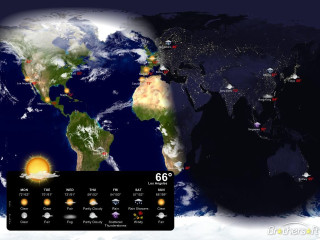 Weather map world sun earth - a screenshot free wallpaper