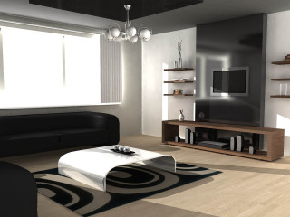 Living room black couch white - enguerrand quarton free wallpaper