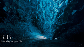 Tunnel blue ice cave road - generative free wallpaper