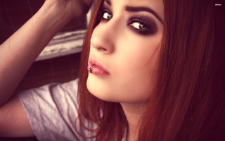 Woman red hair nose piercing - red hair free wallpaper