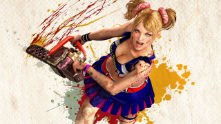 Woman chainsaw bloody dress bloody - holding free wallpaper