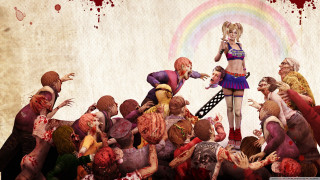 Zombies woman costume rainbow background - a group of zombies free wallpaper