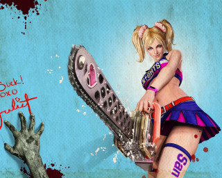 Girl skirt chainsaw zombie hand - a hand free wallpaper