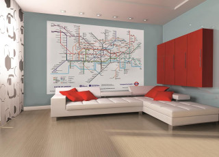 Subway map living room white - product photo free wallpaper