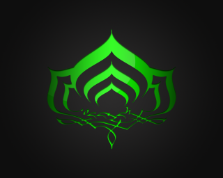 Green black logo black background - warframe armor free wallpaper