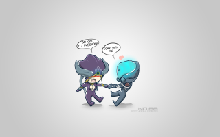 Cartoon couple holding hands light - epsylon point free wallpaper