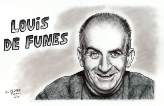 Man smiling louis de funes - a drawing of a man free wallpaper