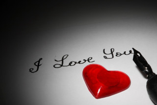 Heart pen love paper words - a piece of paper free wallpaper