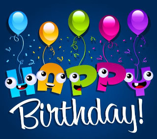 Happy birthday card balloons confetti - free happy birthday wallpaper