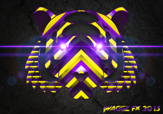 Purple yellow tiger head purple - a purple light free wallpaper